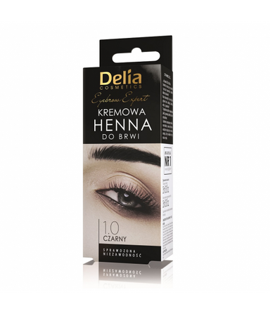 Delia Eyebrow Expert kremowa henna do brwi 1.0 Czerń 15ml