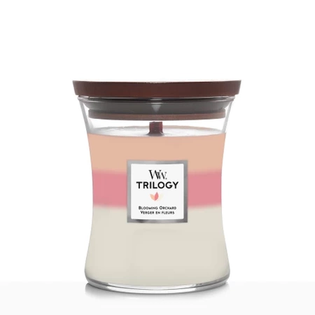 WoodWick Trilogy Blooming Orchard Świeca Zapachowa 275 g