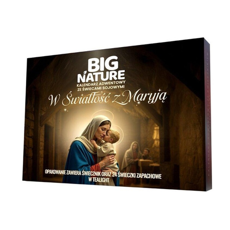 Big Nature W Światłość z Maryją Kalendarz Adwentowy ze Świecami Sojowymi 240 g
