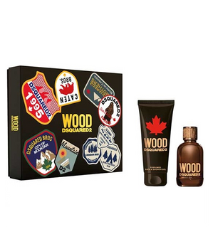 Dsquared2 Wood Pour Homme zestaw woda toaletowa spray 100ml + żel pod prysznic 150ml