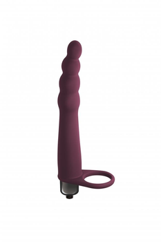 Lola Games Strap-On Pure Passion Bramble wibrator z pierścieniem Wine Red