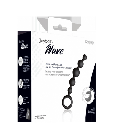 JoyDivision Kulki analne silikon medyczny czarne 17 cm