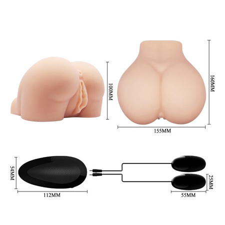 Crazy Bull Masturbator Wagina i Analny Wibracje Sztuczna Skóra