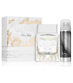 Lattafa Pure Musk Woda Perfumowana 100 ml + Dezodorant 100 ml Zestaw