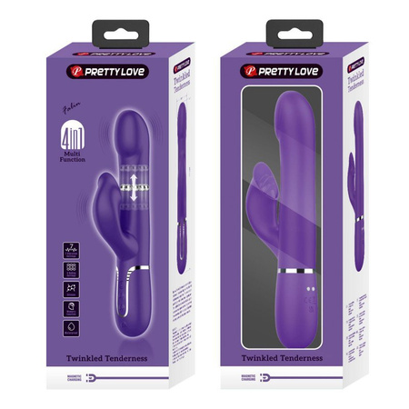 Pretty Love Falin Dark Purple Wibrator z Ruchomymi Koralikami 7 Wibracji