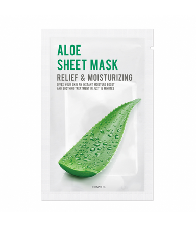 EUNYUL Aloe Sheet Mask nawilżająco-łagodząca maseczka w płachcie z aloesem 22ml