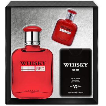 SET EVAFLOR Whisky Red EDT spray 100ml + EDT spray 10ml + EDT spray 20ml