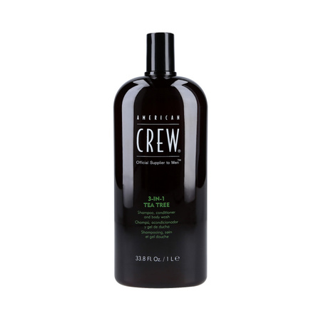 American Crew 3-IN-1 Tea Tree Men Szampon Odżywka i Żel pod Prysznic 1000 ml