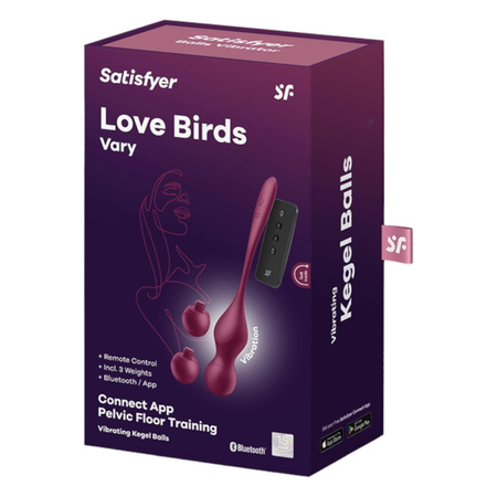 Satisfyer Love Birds Vary Wibrujące Kulki Gejszy z Wymiennymi Końcówkami