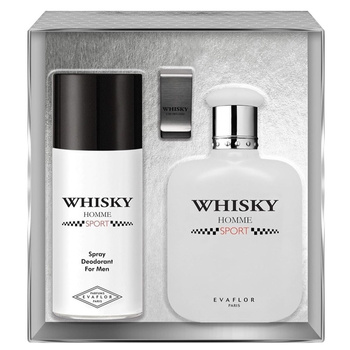 Evaflor Whisky Homme Sport Woda Toaletowa 100 ml + Dezodorant 150 ml + Klips Zestaw