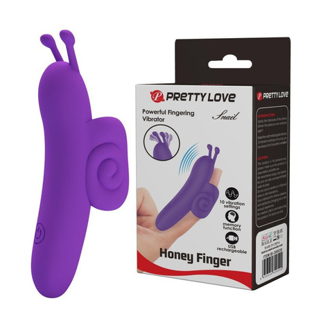 Pretty Love Snail Honey Finger Kompaktowy Wibrator na Palec