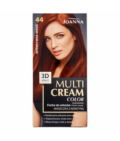 Joanna Multi Cream Color farba do włosów 44 Intensywna Miedź