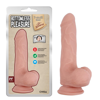 T-skin Real Bottomless Pleasure-Flesh Realistyczne Dildo Żyły