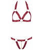 Cottelli LINGERIE Bra Set open red M/L