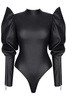 Demoniq Giuditta Body z Czarnej Elastycznej Ekoskóry XL