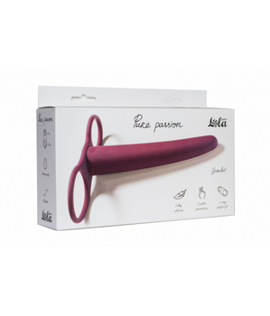 Lola Toys Dildo z pierścieniami do podwójnej penetracji 16cm bordowe