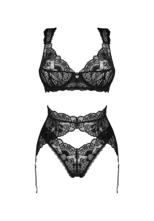 Obsessive Donna Dream Zmysłowy Komplet Bielizny 3-Częściowy M/L