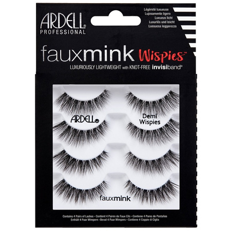 Ardell Faux Mink Demi Wispies 4 pary sztucznych rzęs na pasku Black