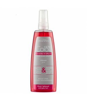 Joanna Ultra Color System płukanka w sprayu do włosów nadająca różowy odcień Różowa 150ml