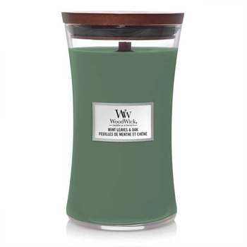 WoodWick Mint Leaves & Oak Świeca Zapachowa 609 g