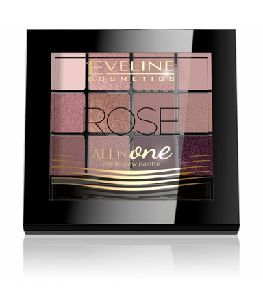 Eveline Cosmetics All In One Eyeshadow Palette paleta cieni do powiek 02 Rose 12g
