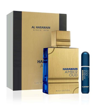 Al Haramain Amber Oud Bleu Edition Woda Perfumowana 200 ml + Atomizer do Napełninia 5 ml Zestaw