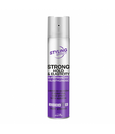 Joanna Styling Effect lakier do włosów z keratyną bardzo mocny 250ml