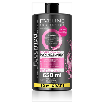 Eveline Cosmetics Facemed+ 3w1 profesjonalny płyn micelarny do każdego rodzaju cery 650ml