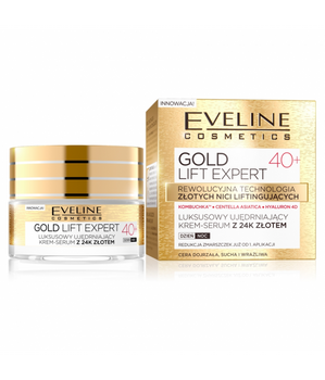 Eveline Cosmetics Gold Lift Expert 40+ luksusowy ujędrniający krem-serum z 24k złotem dzień/noc 50ml
