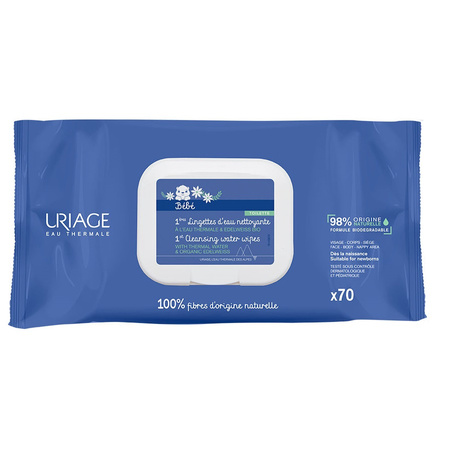 Uriage Bebe 1st Cleansing Water Wipes Chusteczki dla Dzieci 70 szt.