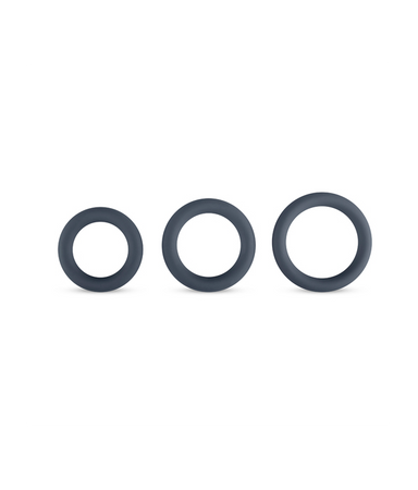 Boners 3-Piece Cock Ring Set - Grey