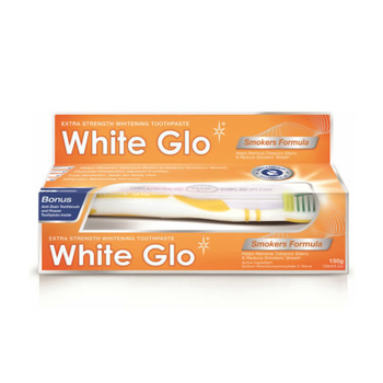 White Glo Smoker Formula Whitening wybielająca pasta do zębów dla palaczy 100ml + szczoteczka
