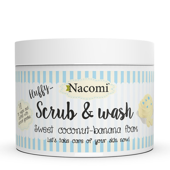 Nacomi Scrub & Wash pianka peelingująco-myjąca Słodka Kokosowo-Bananowa Pianka 180ml