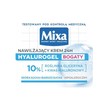 Mixa Ekspert Skóry Wrażliwej Hyalurogel bogaty krem intensywnie nawilżający 50ml