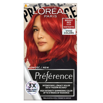L'Oreal Preference Vivid Colors Farba do Włosów 8.624 Bright Red