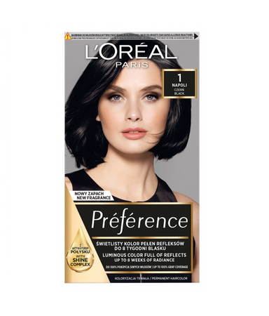 L'Oreal Paris Preference farba do włosów 1 Napoli Czerń