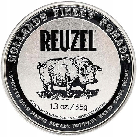 Reuzel Hollands Finest Pomade Concrete Hold Matte Pomade Matująca Glinka do Włosów na Bazie Wody 35 g