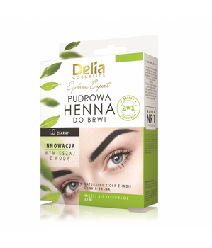 Delia Eyebrow Expert pudrowa henna do brwi 1.0 Czerń 4g