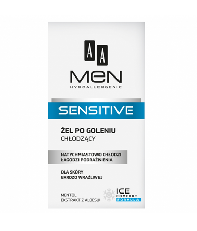 AA Men Sensitive żel po goleniu chłodzący dla skóry bardzo wrażliwej 100ml