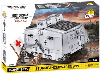 Cobi 2989 Historical Collection Great War Sturmpanzerwagen A7V Czołg Klocki