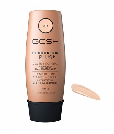 Gosh Foundation Plus+ kryjąco-korygujący podkład do twarzy 002 Ivory 30ml