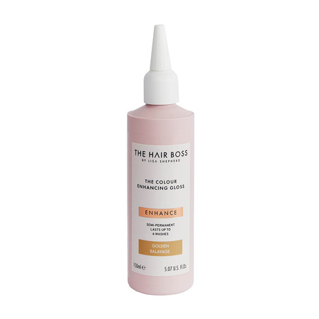 THE HAIR BOSS_By Lisa Shepherd The Colour Enhancing Gloss rozświetlacz podkreślający ciepły odcień włosów Golden Balayage 150ml