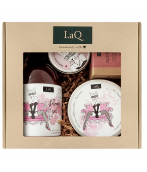 Kocica Piwonia zestaw żel pod prysznic 500ml + mus do mycia twarzy 100ml + masełko do twarzy 50ml + peeling do ciała 200ml