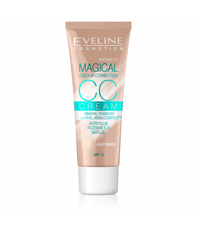Eveline Cosmetics Magical Colour Correction CC Cream multifunkcyjny podkład 50 Light Beige SPF15 30ml