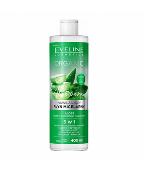 Eveline Cosmetics Organic Aloe Vera nawilżający płyn micelarny 5w1 do każdego rodzaju cery Aloes 400ml