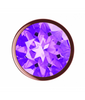 Lola Games Plug-Butt Plug Diamond Amethyst Shine L Rose Gold