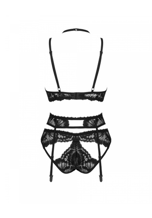 Obsessiv Alessya Zmyslowy Komplet Bielizny 3-Częściowy XS/S