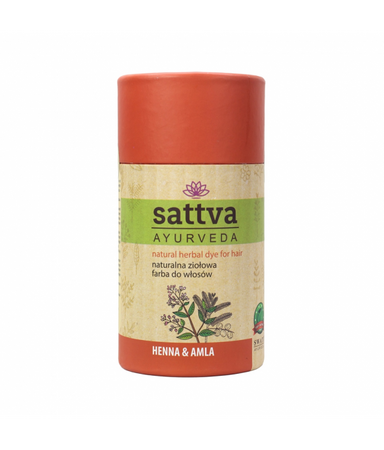 Sattva Natural Herbal Dye for Hair naturalna ziołowa farba do włosów Henna & Amla 150g