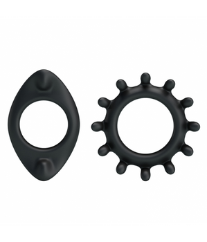 BAILE Zestaw 2x pierścień erekcyjny na penisa jądra sex