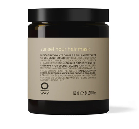 Oway Sunset Hour Hair Mask Maska Odświeżająca Kolor Włosów Blond 160 ml